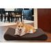 FurHaven Microvelvet Luxe Chaise Lounge Orthopedic Dog Bed Memory Foam in White/Brown | 5.5 H x 36 W x 24 D in | Wayfair 61439391