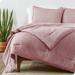 Bare Home Heathered Comforter Set - Ultra-Soft - Goose Down Alternative - All Season Warmth Down/ in Pink/Yellow | Wayfair 840105723868