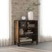 17 Stories Storage Cabinet File Cabinet w/ Doors for Living Room Metal & MDF Wood in Black/Brown | 32.3 H x 28.3 W x 14.2 D in | Wayfair