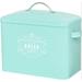 Gracie Oaks Logi Extra Large Teal Farmhouse Bread Box For Kitchen Countertop - Breadbox Holder Fits 2+ Loaves - Bread Storage Container Bin | Wayfair