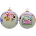 The Holiday Aisle® Baby's First Christmas w/ Motifs Ball Ornament Glass in Red/White | 3 H x 3 W x 1 D in | Wayfair