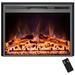 Symple Stuff Lembert Electric Fireplace Insert in Black/Gray | 24.9 H x 30.5 W x 6.5 D in | Wayfair 3EDBDA86653D48FCA1CE7ABCE8D17797