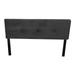 Ebern Designs Taryiah Solid Wood Panel Headboard Upholstered/Microfiber/Microsuede in Black | 36 H x 60 W in | Wayfair