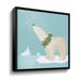 The Holiday Aisle® Holiday Polar Bear - Graphic Art on Canvas in Blue/White | 10 H x 10 W x 2 D in | Wayfair C6ADD3694CFE435F89636373AA06C909