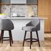 Whitt Swivel 26" Counter Stool Wood/Upholstered in Gray/Brown Laurel Foundry Modern Farmhouse® | 36.25 H x 20.5 W x 20.75 D in | Wayfair