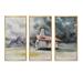 August Grove® Rustic House On Mountain Top During Storm - 3 Piece Floater Frame Painting on Canvas Canvas, in White | 20 H x 36 W x 1 D in | Wayfair