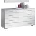 Ebern Designs Tionee 4 Drawer 46" W Single Dresser Wood in Brown/Gray/White | 30 H x 46 W x 18.5 D in | Wayfair 4B3877E49BCD41E9A5692A2B173C9CB3