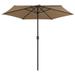 VidaXL Outdoor Umbrella Parasol w/ Crank Patio Sunshade Sun Shelter Aluminum Metal in Brown | 106.3 W x 106.3 D in | Wayfair 47347