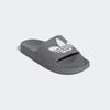 Badesandale ADIDAS ORIGINALS "LITE ADILETTE", Gr. 43, grau (grau three, cloud weiß, grau three), Synthetik, sportlich, Schuhe Badelatschen Pantolette Schlappen