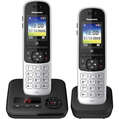 Panasonic KX-TGH722GS, analoges Telefon ,schwarz, Anrufbeantworter