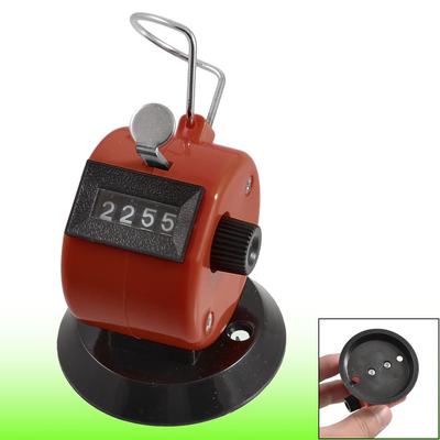 Golf Pitch 4 Digit Number Clicker Hand Held Tally Counter Black Red - Black, Red