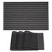 Place Mats, 450x300mm Table Mats Set of 4 PVC Washable Woven Placemat - Black