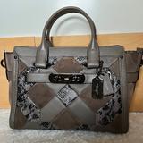 Coach Bags | Coach Swagger Patchwork Exotic Embossed Leather Satchel *Excellent Condition* | Color: Gray/Silver | Size: Os