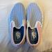 Vans Shoes | Classic Slip On Vans. Mixed Stripes | Color: Blue/White | Size: 7.5