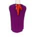 Kate Spade Tops | Kate Spade Sleeveless Top Small Magenta Purple Orange Ribbon Tie Pleated Neck | Color: Orange/Purple | Size: Small