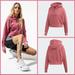 Adidas Tops | Adidas Cropped Hoodie Sweatshirt | Color: Pink | Size: Xl