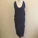 Athleta Dresses | Athleta Blue & White Striped Racerback Dress With Ruched Sides | Color: Blue/White | Size: L