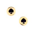 Kate Spade Jewelry | Kate Spade Earrings Spot The Spade Collection Gold-Tone/Black | Color: Black/Gold | Size: Os