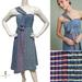 Anthropologie Dresses | Anthropologie Maeve Waverly Checkered Plaid One Shoulder Asymmetric Dress 4 6 S | Color: Blue/Purple | Size: 4