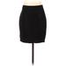 Boohoo Casual Pencil Skirt Knee Length: Black Solid Bottoms - Women's Size 4