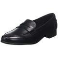 Clarks Damen Hamble Loafer, Schwarzes Leder Black, 41 EU