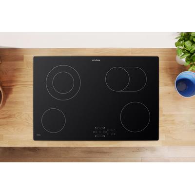 PRIVILEG Elektro-Kochfeld, schwarz, B:77cm H:4,6cm T:51cm, Kochfelder, Mehr Flexibilität: Bräterzone für extra großes Kochgeschirr Image