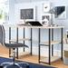 Mistana™ East Rolstone Desk Plastic/Acrylic/Metal in Black/Brown | 30 H x 48 W x 24 D in | Wayfair 0F291BF3916F4853BA8B442C5A2FE30C