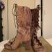 Free People Shoes | Free People Lace Up Boots | Color: Brown/Tan | Size: 8