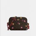 Coach Bags | Coach Mini Camera Bag In Signature Canvas With Ornament Print | Color: Brown/Red | Size: Os