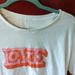 Anthropologie Tops | Anthropologie Love Tee | Color: Orange/White | Size: S