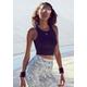 Funktionsshirt LASCANA ACTIVE, Damen, Gr. S (36/38), schwarz, Obermaterial: 79% Polyester, 21% Elasthan, unifarben, sportlich, figurbetont taillenlang, Rundhals, ohne Ärmel, Shirts, mit Cut Out am Rücken