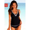 Bügel-Tankini LASCANA Gr. 52, Cup C, schwarz-weiß (schwarz, weiß) Damen Bikini-Sets Ocean Blue