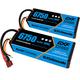 DXF 11.1 V Lipo-Battery, 3S Lipo-Battery 6750 mah 100C Graphene Hard Shell Dean/T-Connector for Traxxas RC Cars/Trucks/Off-Road Vehicles, RC Boats, Planes, Drones, Drones (2 Pieces)