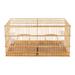 DALELEE Bird Cage Asian Bamboo Parakeet Finch Budgie Conure Cage Play House Wood in Brown/Gray | 11.4 H x 11 W x 22.8 D in | Wayfair DALELEE1195