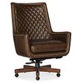 Hooker Furniture EC Kent Genuine Leather Executive Chair Wood/Upholstered in Brown | 40 H x 27.5 W x 29.5 D in | Wayfair EC206-088