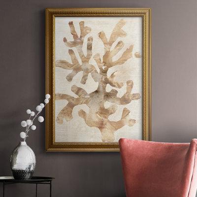 Rosecliff Heights Parchment Coral I Premium Framed Canvas- Ready To Hang Canvas, Solid Wood | 27 H x 18 W in | Wayfair