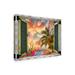 Rosecliff Heights Leo Kelly "Tropical Window To Paradise IV" Outdoor All-Weather Wall Decor Metal | 24 H x 32 W x 1.5 D in | Wayfair