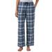 Masseys Flannel Pajama Pant (Size 2X) Blue/Navy, Cotton
