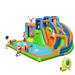 Costway 7-in-1 Inflatable Giant Water Park Bouncer with Dual Climbing Walls and 735W Blower