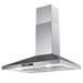 30-inch Range Hood Wall Mounted 450 CFM Touch Panel Stainless Steel Vented Perfect for Ducted and Ductless Kitchen