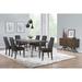 Rectangular Dining Set in Dark Walnut and Grey