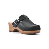 Women's White Mountain Behold Clog Mule by White Mountain in Black Nubuck (Size 6 1/2 M)