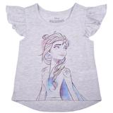 Disney Shirts & Tops | Disney Frozen Elsa Ruffled Shirt | Color: Blue/Gray | Size: 2tg