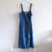 Madewell Dresses | Madewell Blue Denim Wrap Midi Fall Dress | Color: Blue | Size: 4