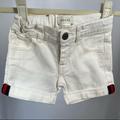 Gucci Bottoms | Gucci Signature Rolled Cuffs Distinguish Essential Denim Shorts - Size 4 | Color: White | Size: 4g