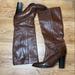 J. Crew Shoes | J. Crew Brown Pebble Leather Pull On Tall Boots Sz 10 | Color: Black/Brown | Size: 10