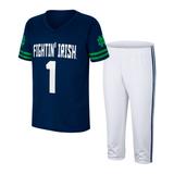 Youth Colosseum Navy/White Notre Dame Fighting Irish Football Jersey & Pants Set
