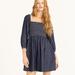 J. Crew Dresses | Jcrew Smocked Puff Sleeve Dress In Chambray | Color: Blue | Size: S