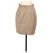 Giorgio Armani Wool Skirt: Tan Tweed Bottoms - Women's Size 6