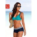 Bügel-Bikini S.OLIVER Gr. 46, Cup C, bunt (marine, türkis) Damen Bikini-Sets Ocean Blue